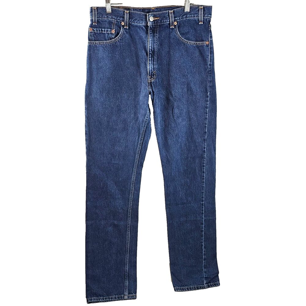 Levi's 505 Jeans Mens 36x36 Blue Regular Fit Straight Leg Cotton Denim Basic